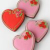 Turta dulce in forma de inima cu trandafiri pentru Valentine's Day -0