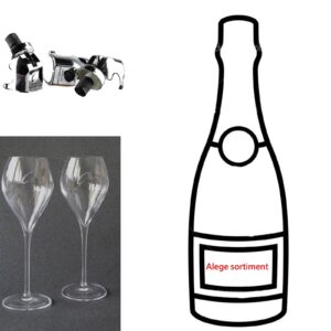 Pachet cadou sampanie Vincent Carre Brut Rose
