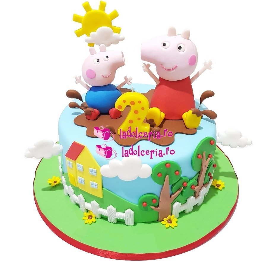 Tort cu purcelusii Peppa Pig 3 Tort cu purcelusii Peppa Pig